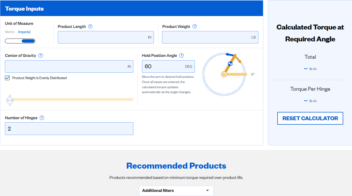 screenshot of hinge guide selector
